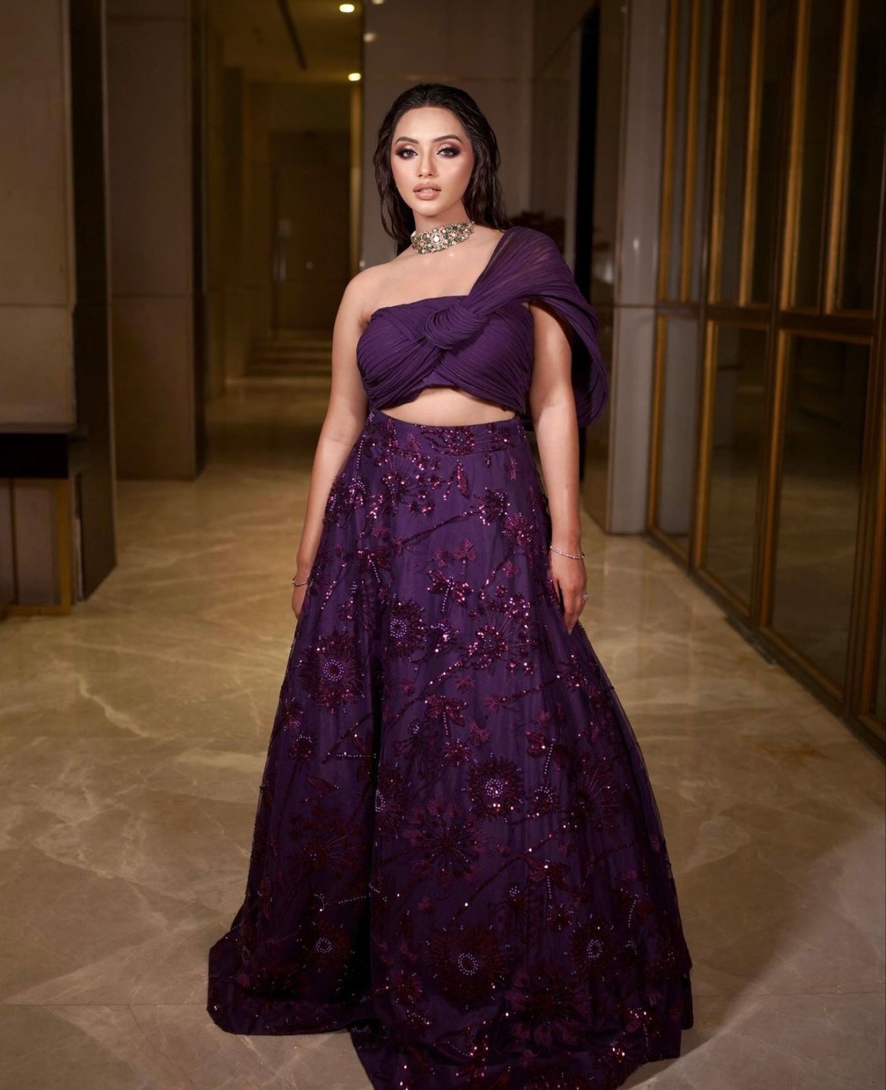 PURPLE LEHENGA SET