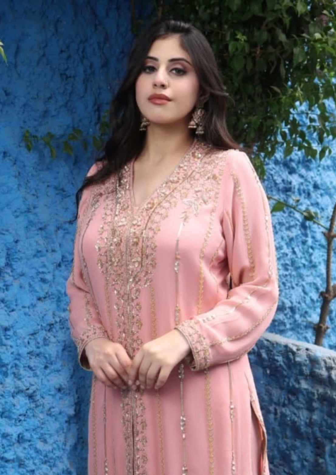 BLUSH PINK SHARARA SUIT
