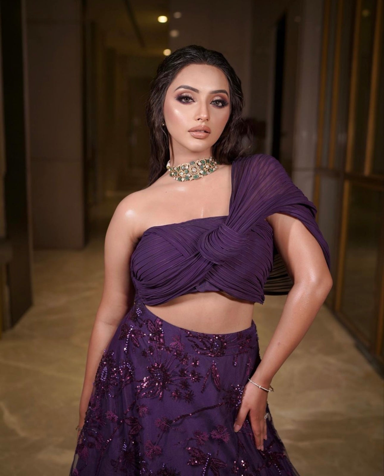 PURPLE LEHENGA SET