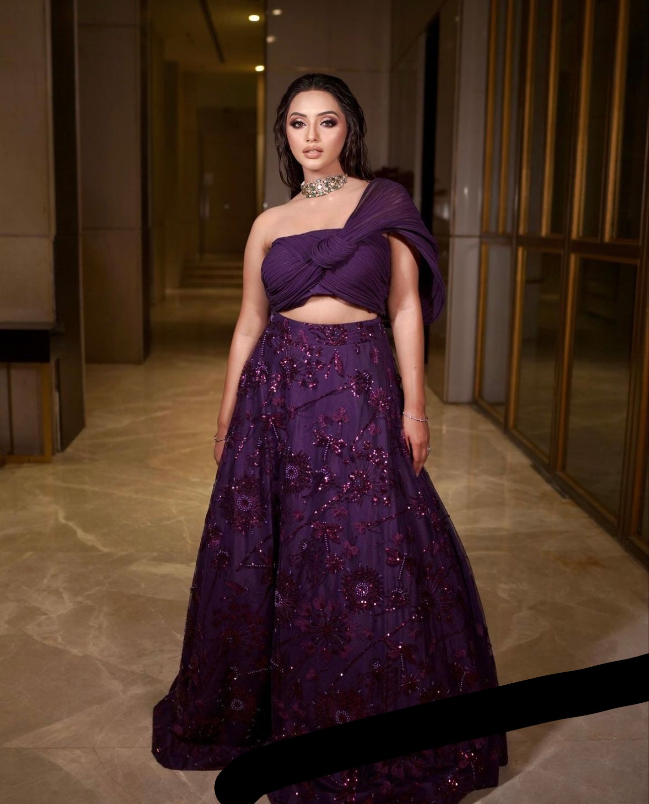PURPLE LEHENGA SET