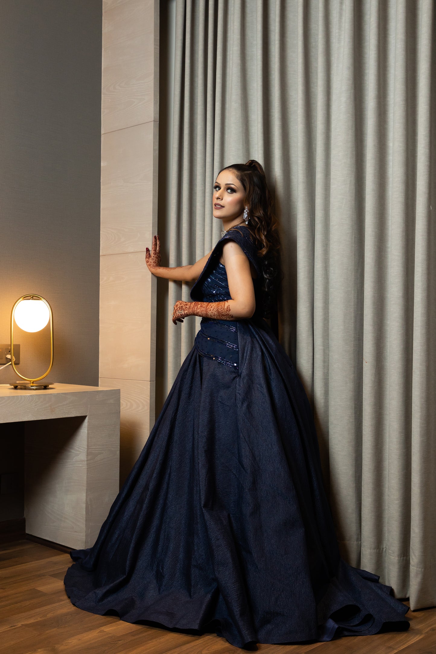 MIDNIGHT BLUE FLAP GOWN