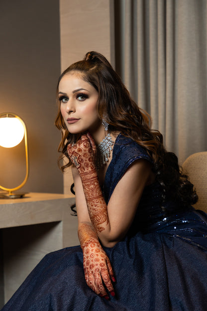 MIDNIGHT BLUE FLAP GOWN