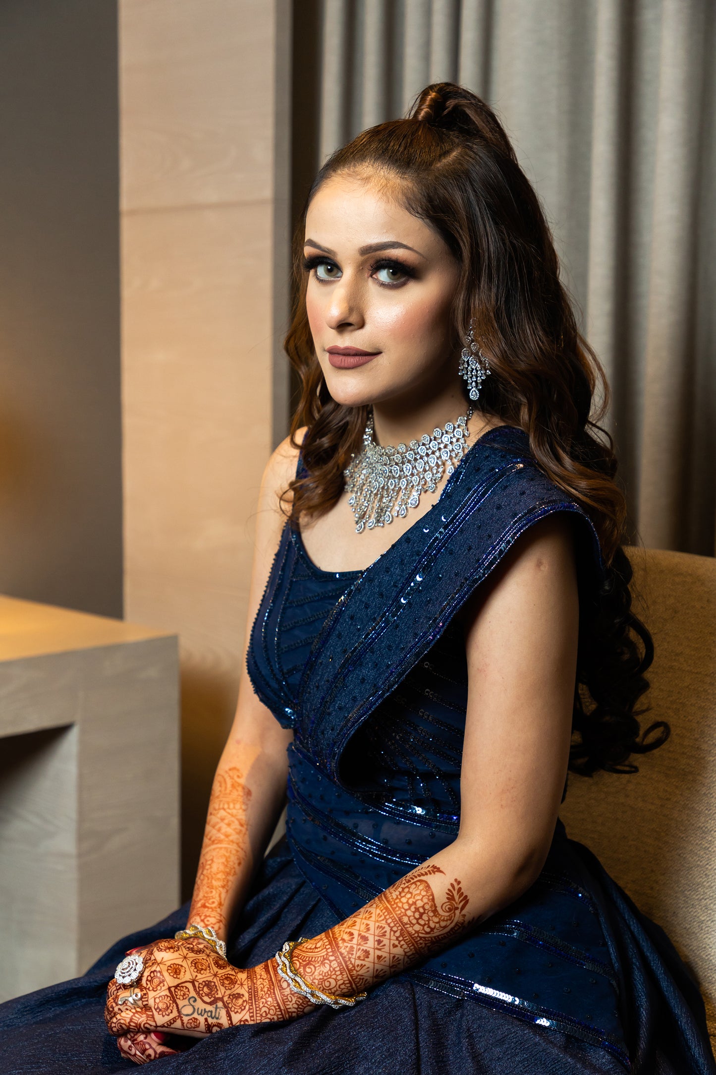 MIDNIGHT BLUE FLAP GOWN