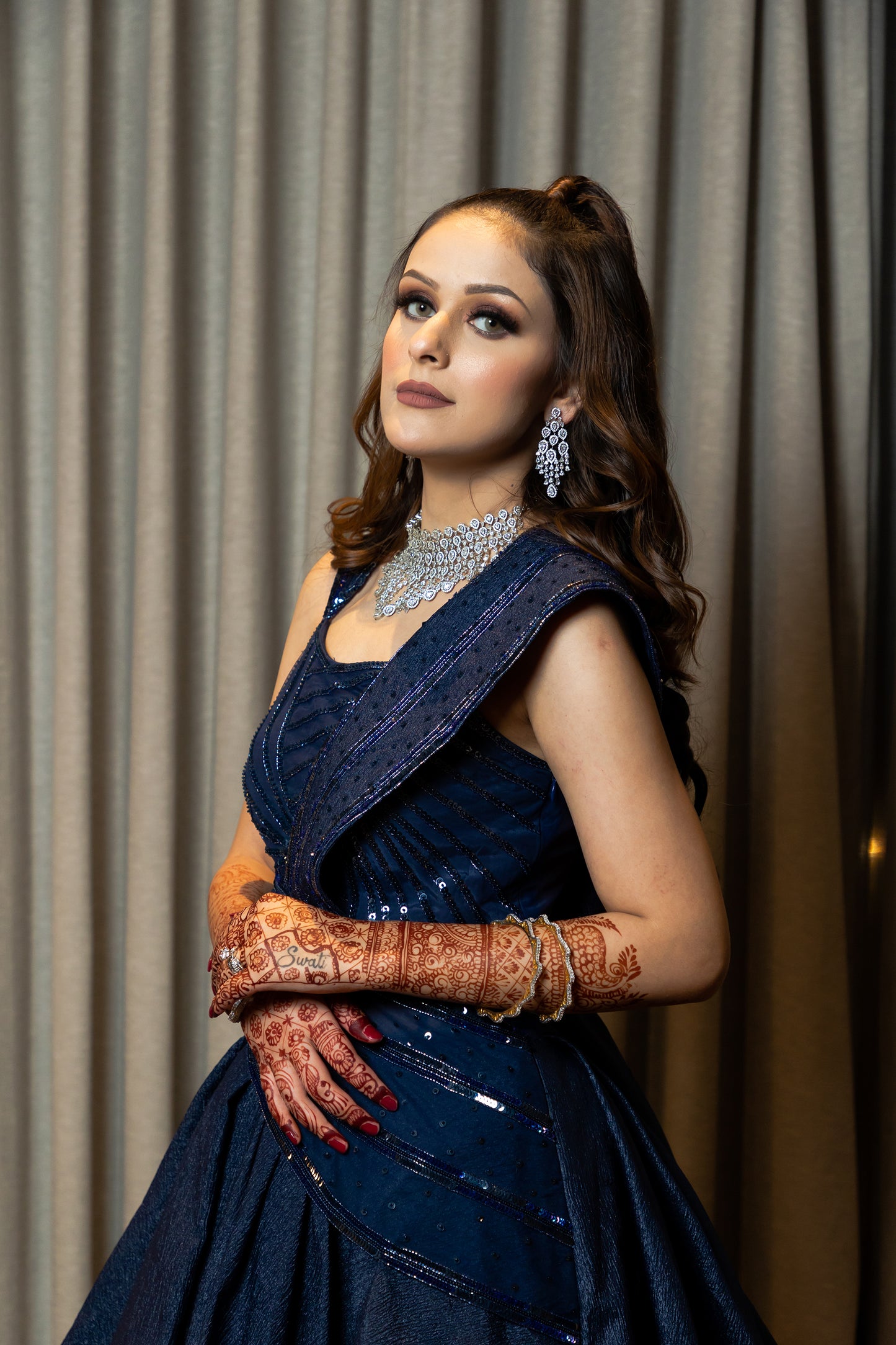 MIDNIGHT BLUE FLAP GOWN